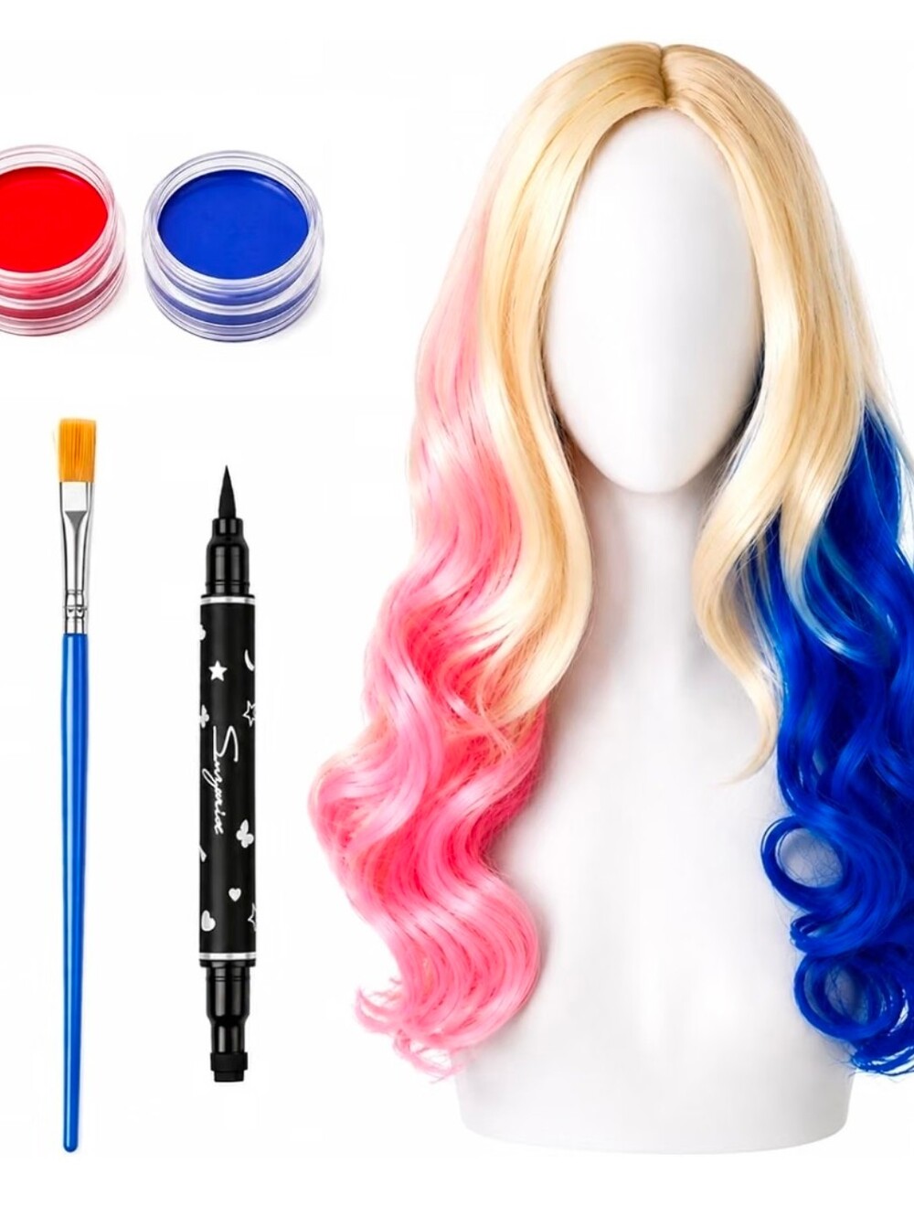 🎃 Harley Quin Wig and Extras